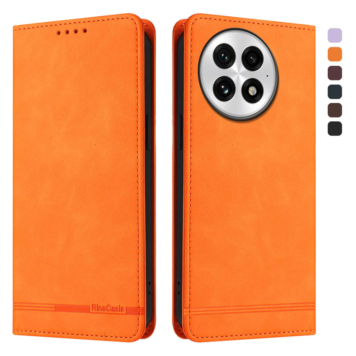For OnePlus 13 Case RINACASIS RC23 RFID Blocking Wallet Stand PU Leather Phone Cover