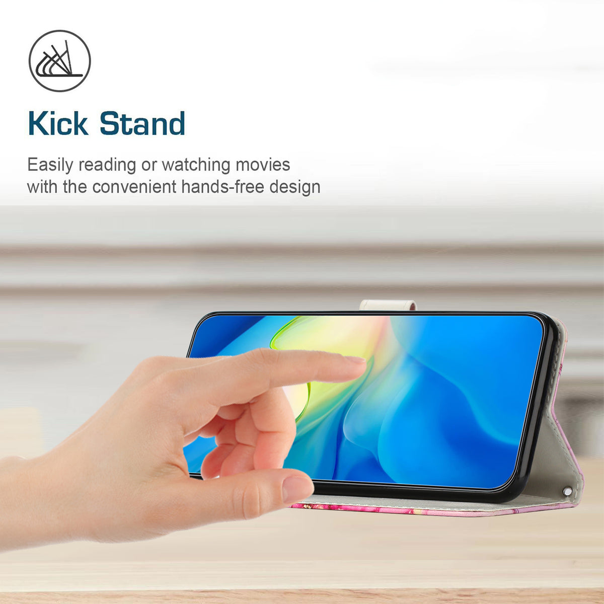 For Oppo Reno15 F 5G Stand Case Marble Pattern PU Leather Wallet Phone Cover