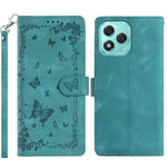 For Honor 400 Lite 5G Case Garden Imprinted PU Leather Wallet Phone Cover with Wrist Strap