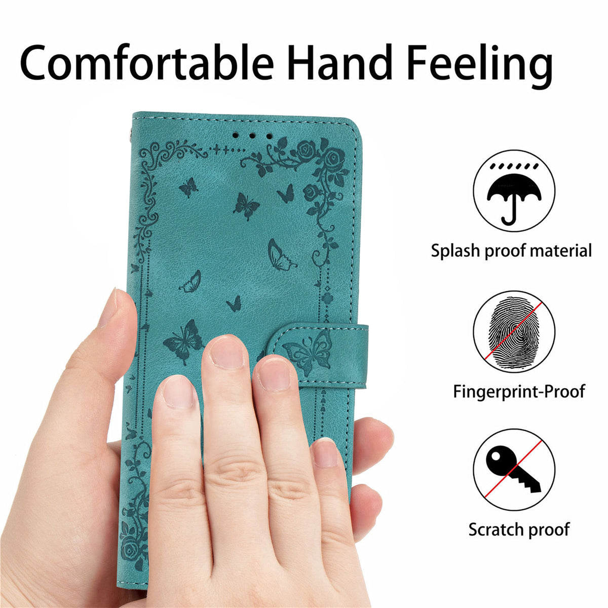 For Honor 400 Lite 5G Case Garden Imprinted PU Leather Wallet Phone Cover with Wrist Strap
