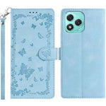 For Honor 400 Lite 5G Case Garden Imprinted PU Leather Wallet Phone Cover with Wrist Strap