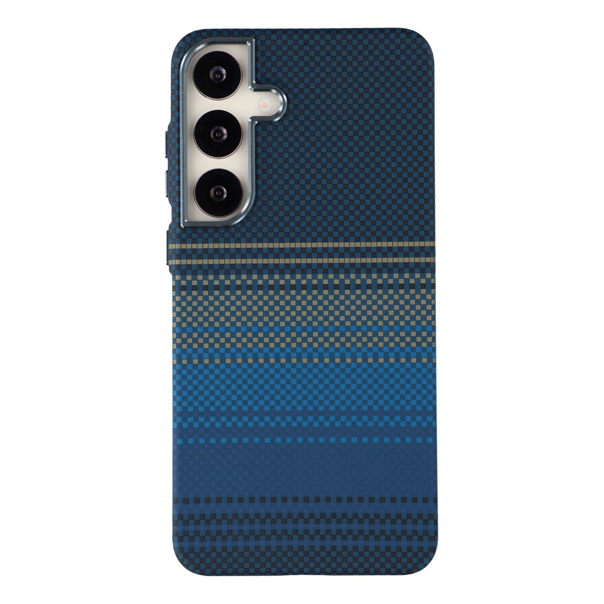 For Samsung Galaxy S24 Magnetic Case Water Transfer Printing Metal Frame PC Phone Back Cover