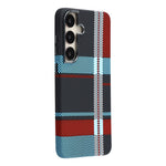 For Samsung Galaxy S24 Magnetic Case Water Transfer Printing Metal Frame PC Phone Back Cover