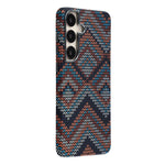 For Samsung Galaxy S24 Magnetic Case Water Transfer Printing Metal Frame PC Phone Back Cover