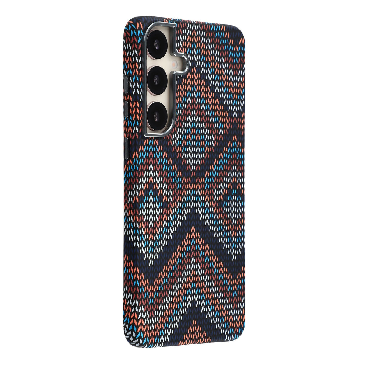 For Samsung Galaxy S24 Magnetic Case Water Transfer Printing Metal Frame PC Phone Back Cover