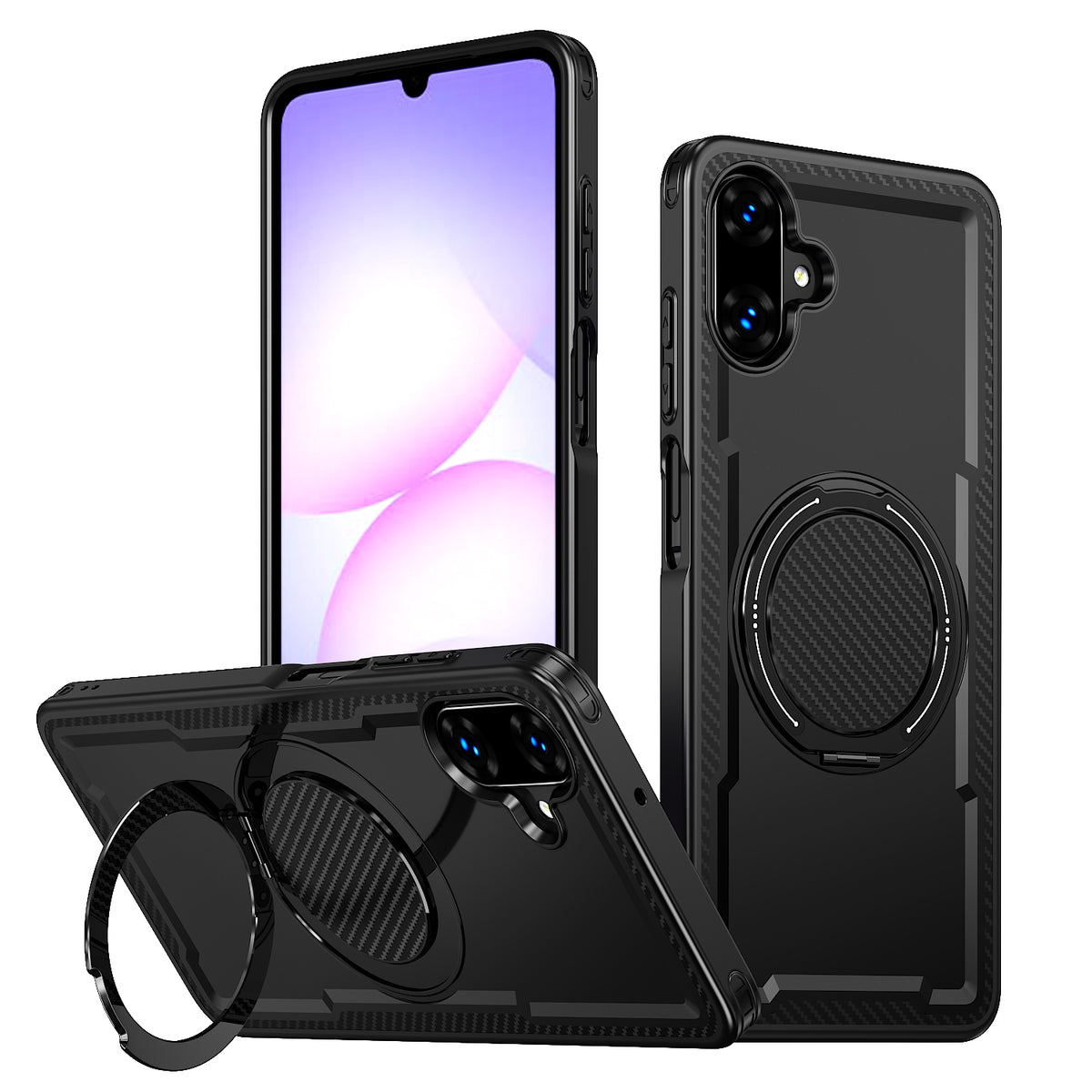 For Samsung Galaxy A06 5G / Galaxy A07 4G / Galaxy A07 5G / Galaxy A06 4G Magnetic Case TPU + PC Kickstand Phone Cover