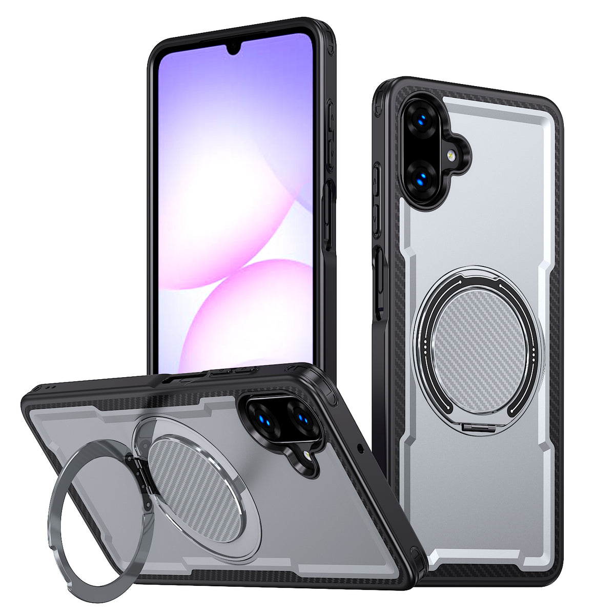 For Samsung Galaxy A06 5G / Galaxy A07 4G / Galaxy A07 5G / Galaxy A06 4G Magnetic Case TPU + PC Kickstand Phone Cover