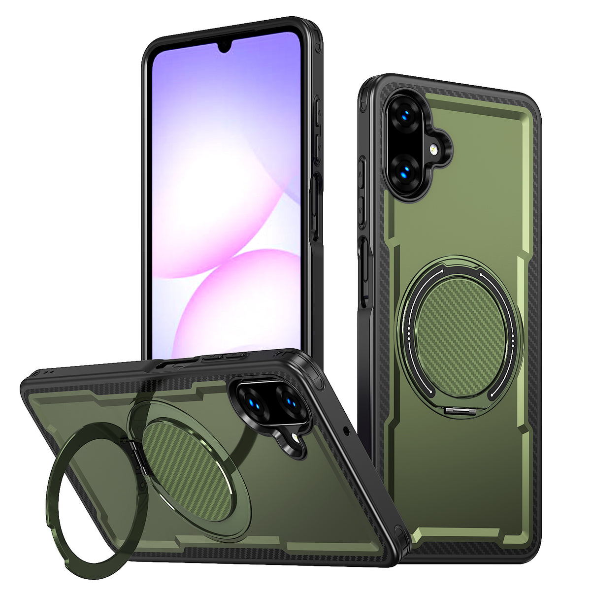 For Samsung Galaxy A06 5G / Galaxy A07 4G / Galaxy A07 5G / Galaxy A06 4G Magnetic Case TPU + PC Kickstand Phone Cover