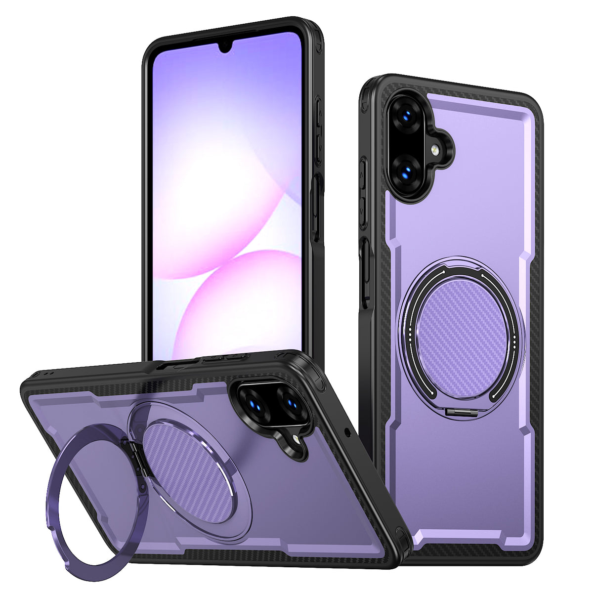 For Samsung Galaxy A06 5G / Galaxy A07 4G / Galaxy A07 5G / Galaxy A06 4G Magnetic Case TPU + PC Kickstand Phone Cover