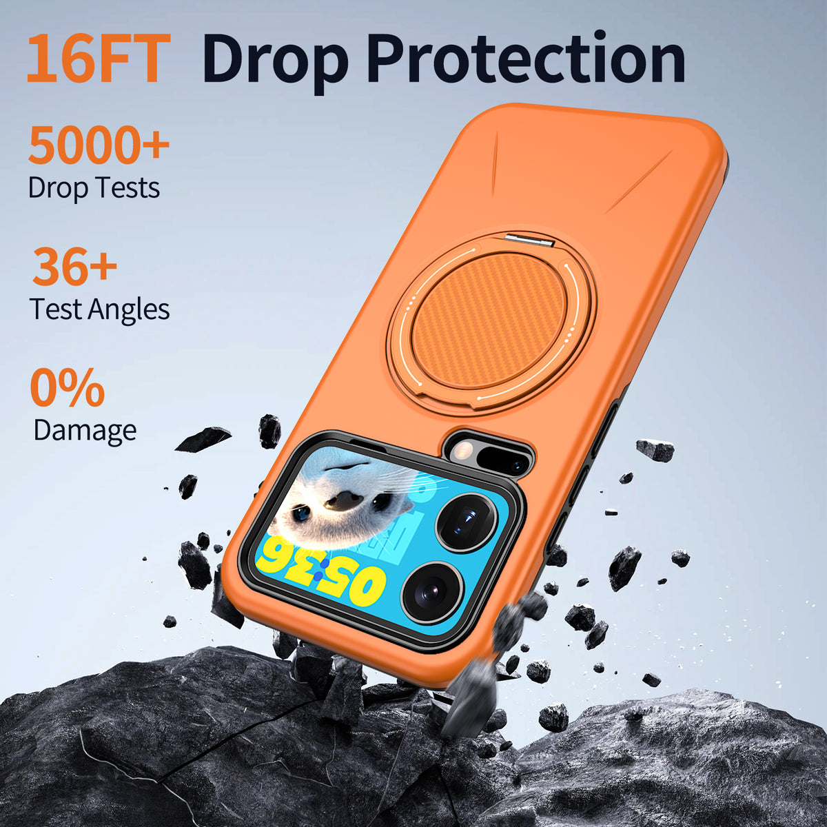 For Xiaomi 17 Pro Max Magnetic Case Rotating Kickstand TPU + PC Phone Cover