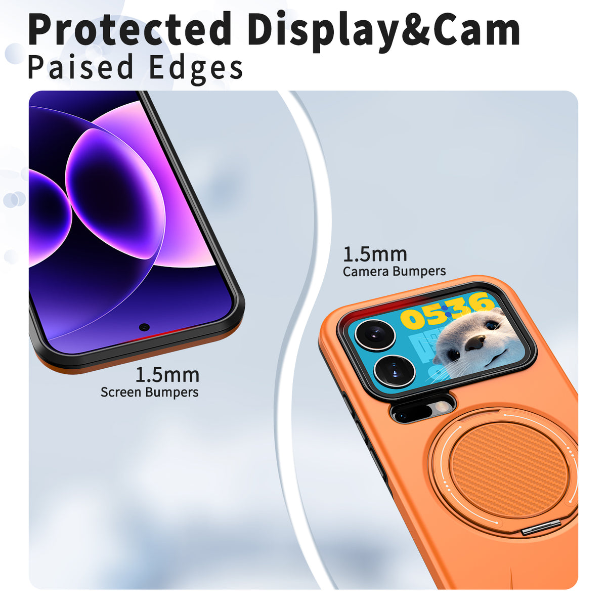 For Xiaomi 17 Pro Max Magnetic Case Rotating Kickstand TPU + PC Phone Cover
