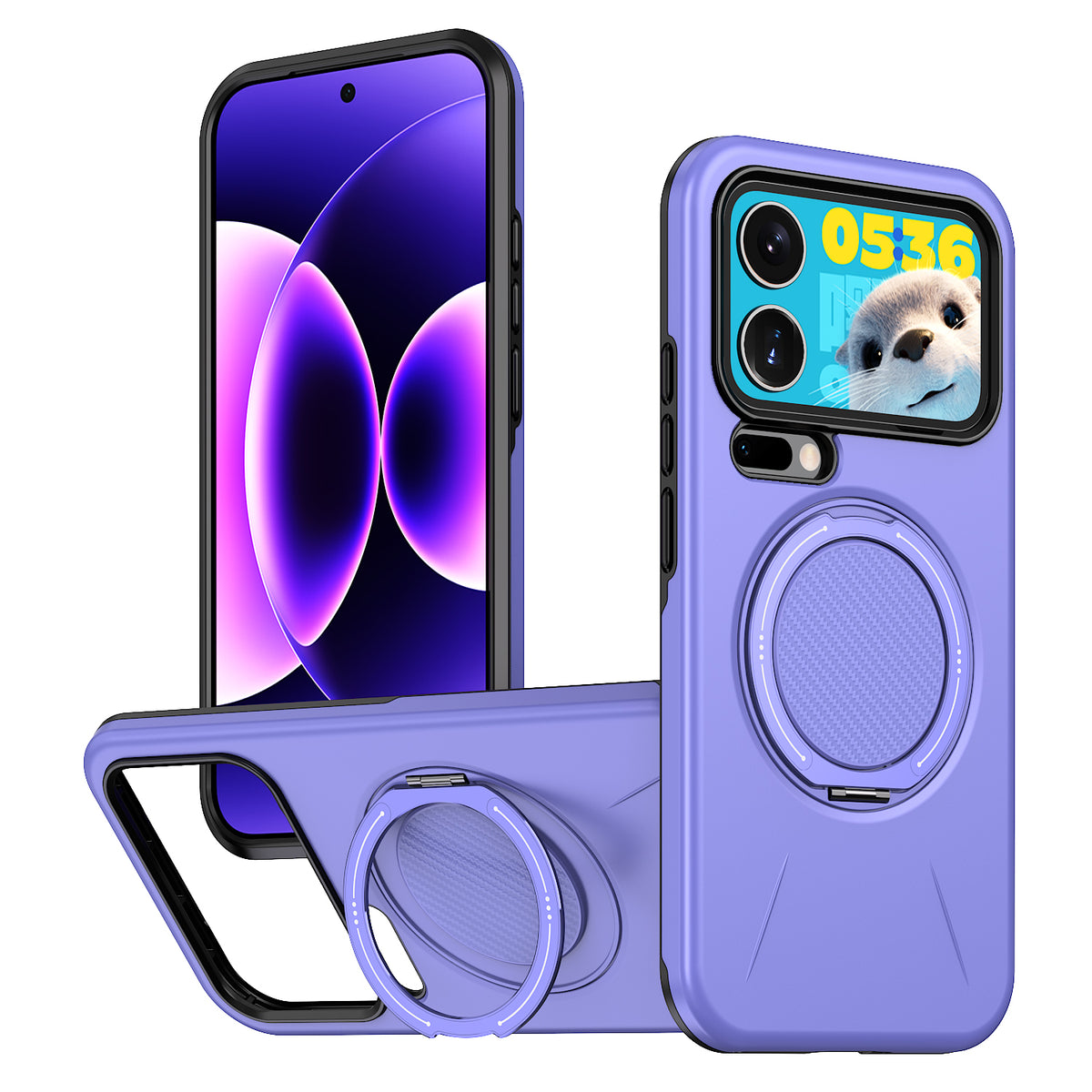 For Xiaomi 17 Pro Max Magnetic Case Rotating Kickstand TPU + PC Phone Cover