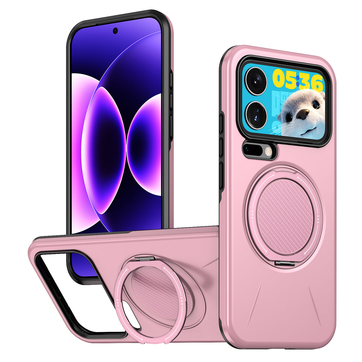 For Xiaomi 17 Pro Max Magnetic Case Rotating Kickstand TPU + PC Phone Cover
