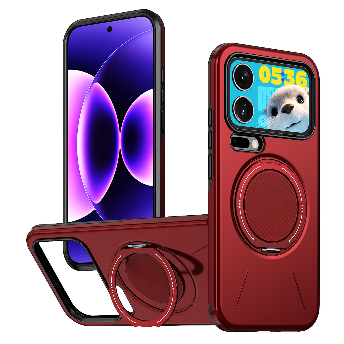 For Xiaomi 17 Pro Max Magnetic Case Rotating Kickstand TPU + PC Phone Cover