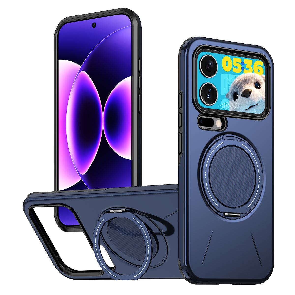 For Xiaomi 17 Pro Max Magnetic Case Rotating Kickstand TPU + PC Phone Cover