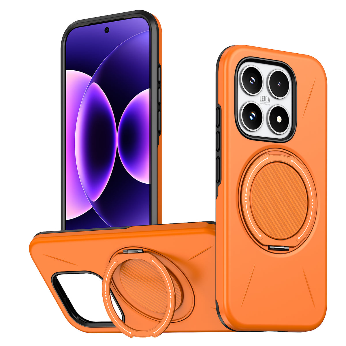For Xiaomi 17 Magnetic Case Rotating Kickstand TPU + PC Phone Cover