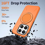 For Xiaomi 17 Magnetic Case Rotating Kickstand TPU + PC Phone Cover