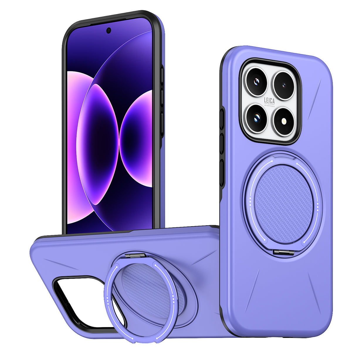 For Xiaomi 17 Magnetic Case Rotating Kickstand TPU + PC Phone Cover
