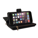 For iPhone SE (2020) / iPhone SE (2022) / iPhone 7 4.7 inch / iPhone 8 4.7 inch Zipper Wallet Case with 15 Card Slots and Strap Leather Phone Cover