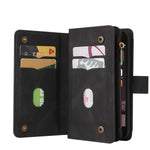 For iPhone SE (2020) / iPhone SE (2022) / iPhone 7 4.7 inch / iPhone 8 4.7 inch Zipper Wallet Case with 15 Card Slots and Strap Leather Phone Cover
