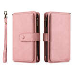 For iPhone SE (2020) / iPhone SE (2022) / iPhone 7 4.7 inch / iPhone 8 4.7 inch Zipper Wallet Case with 15 Card Slots and Strap Leather Phone Cover