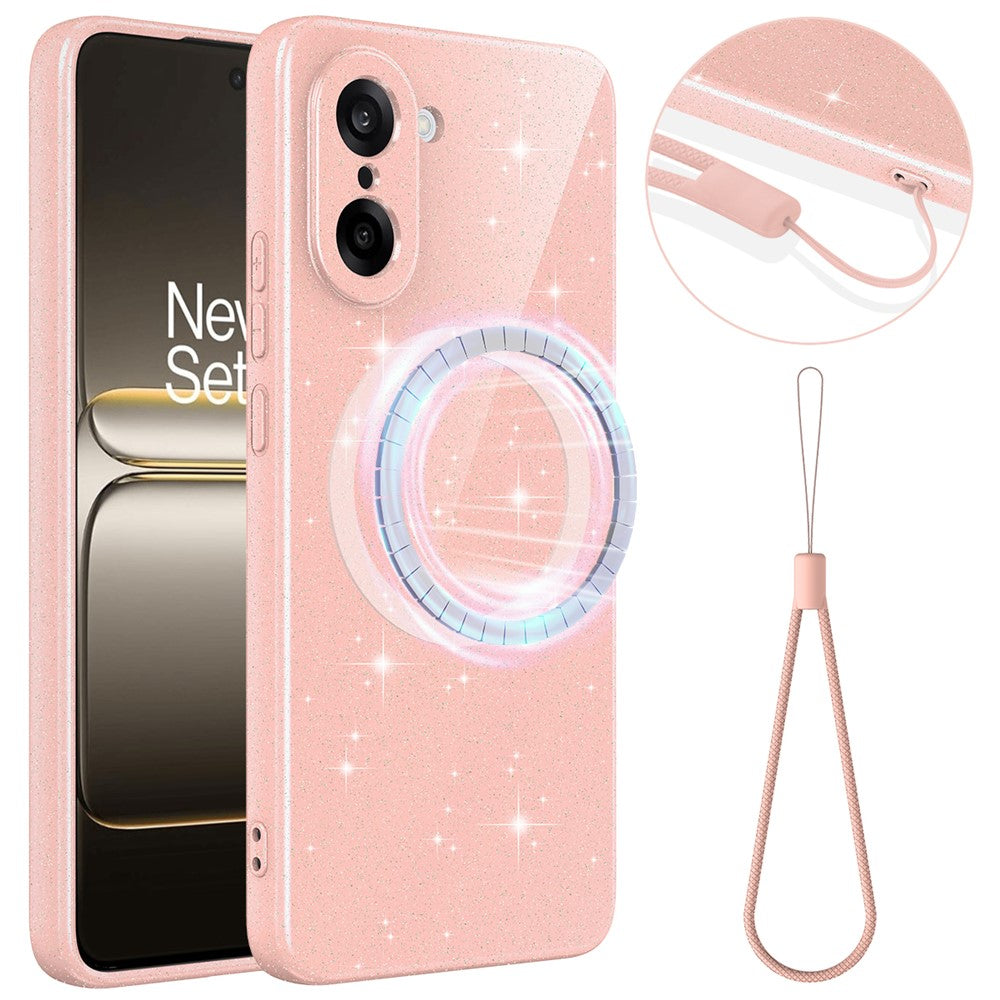 OnePlus Nord CE5 5G / Ace 5 Racing 5G Magnetiskt Skal Glitter TPU Stötsäkert mobilskal med Snodd