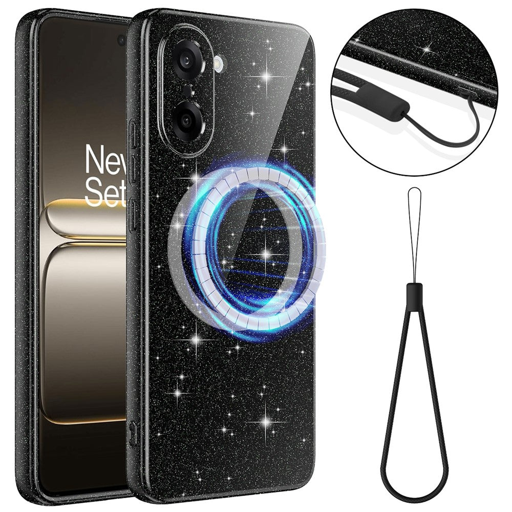 OnePlus Nord CE5 5G / Ace 5 Racing 5G Magnetiskt Skal Glitter TPU Stötsäkert mobilskal med Snodd