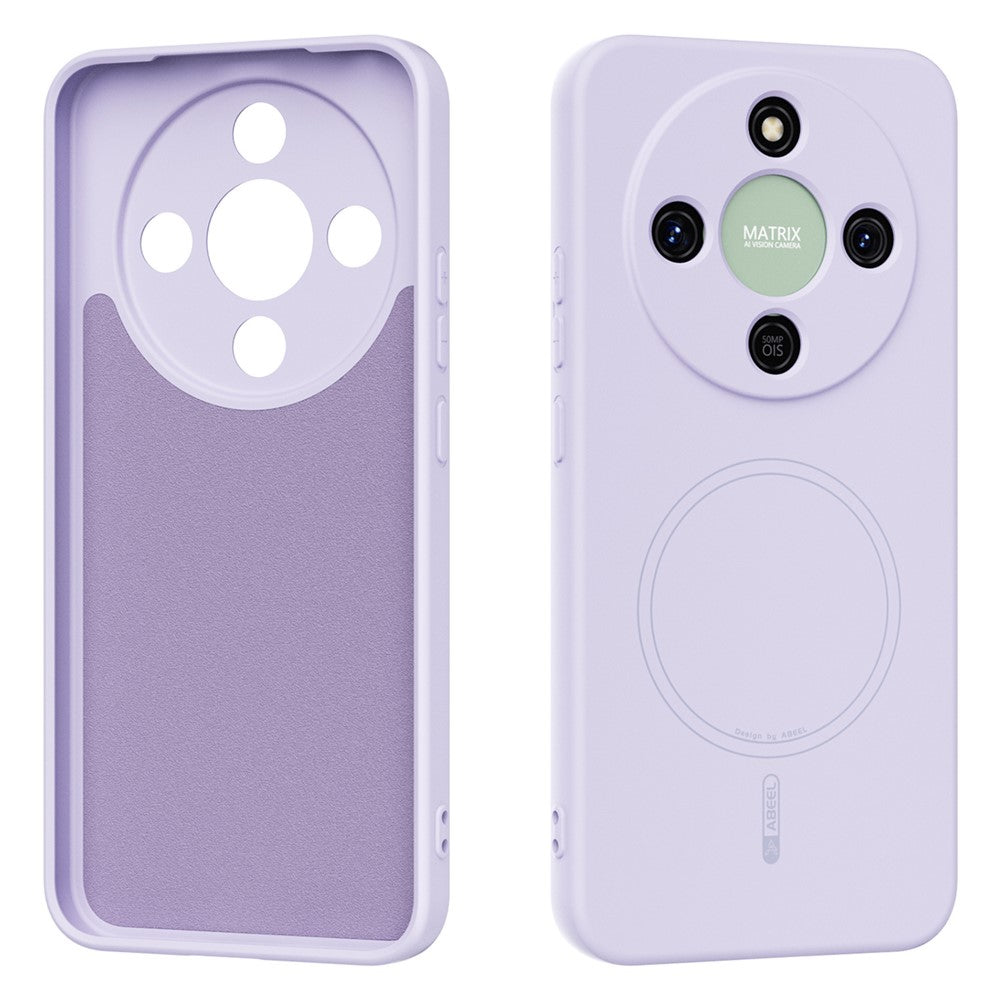 ABEEL Magnetic Case For Honor Magic8 Lite 5G  /  X9d 5G  /  X70 5G Skin Touch Liquid Silicone Phone Back Cover
