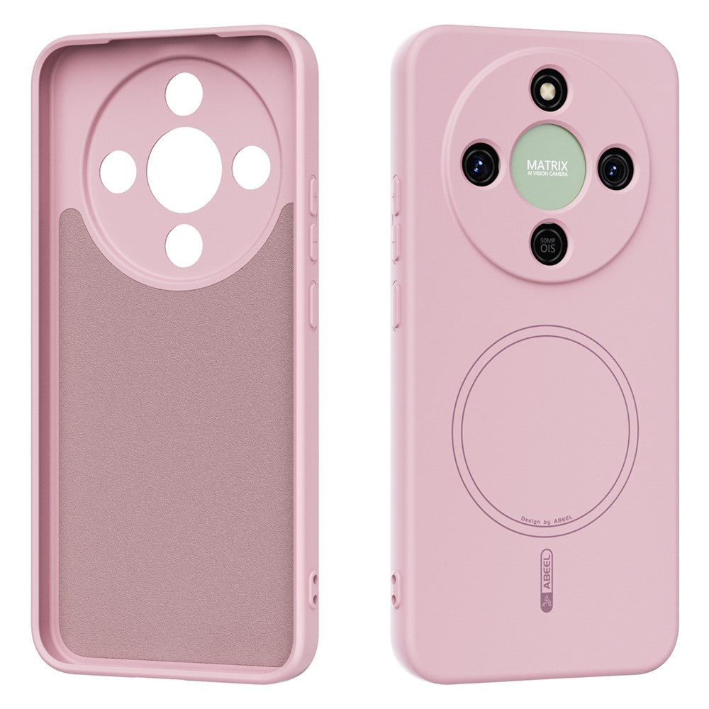 ABEEL Magnetic Case For Honor Magic8 Lite 5G  /  X9d 5G  /  X70 5G Skin Touch Liquid Silicone Phone Back Cover