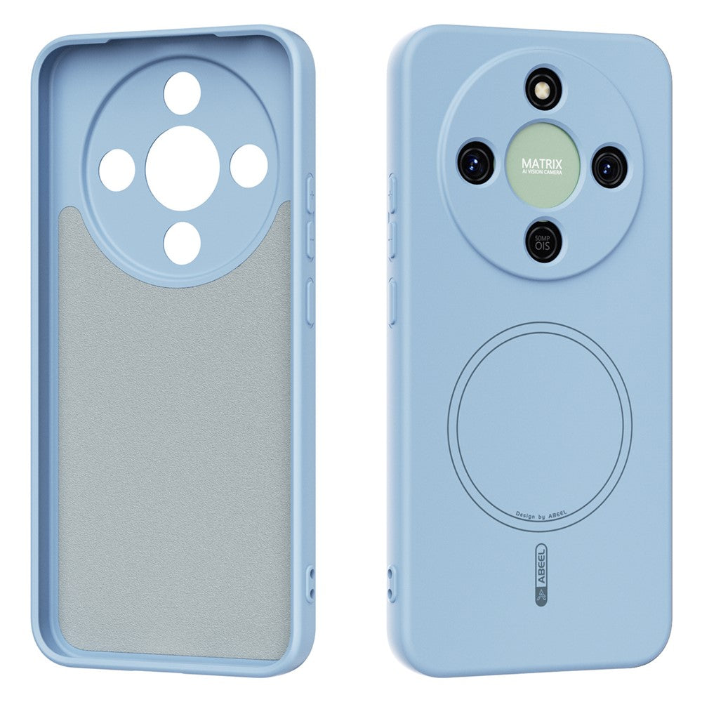 ABEEL Magnetic Case For Honor Magic8 Lite 5G  /  X9d 5G  /  X70 5G Skin Touch Liquid Silicone Phone Back Cover