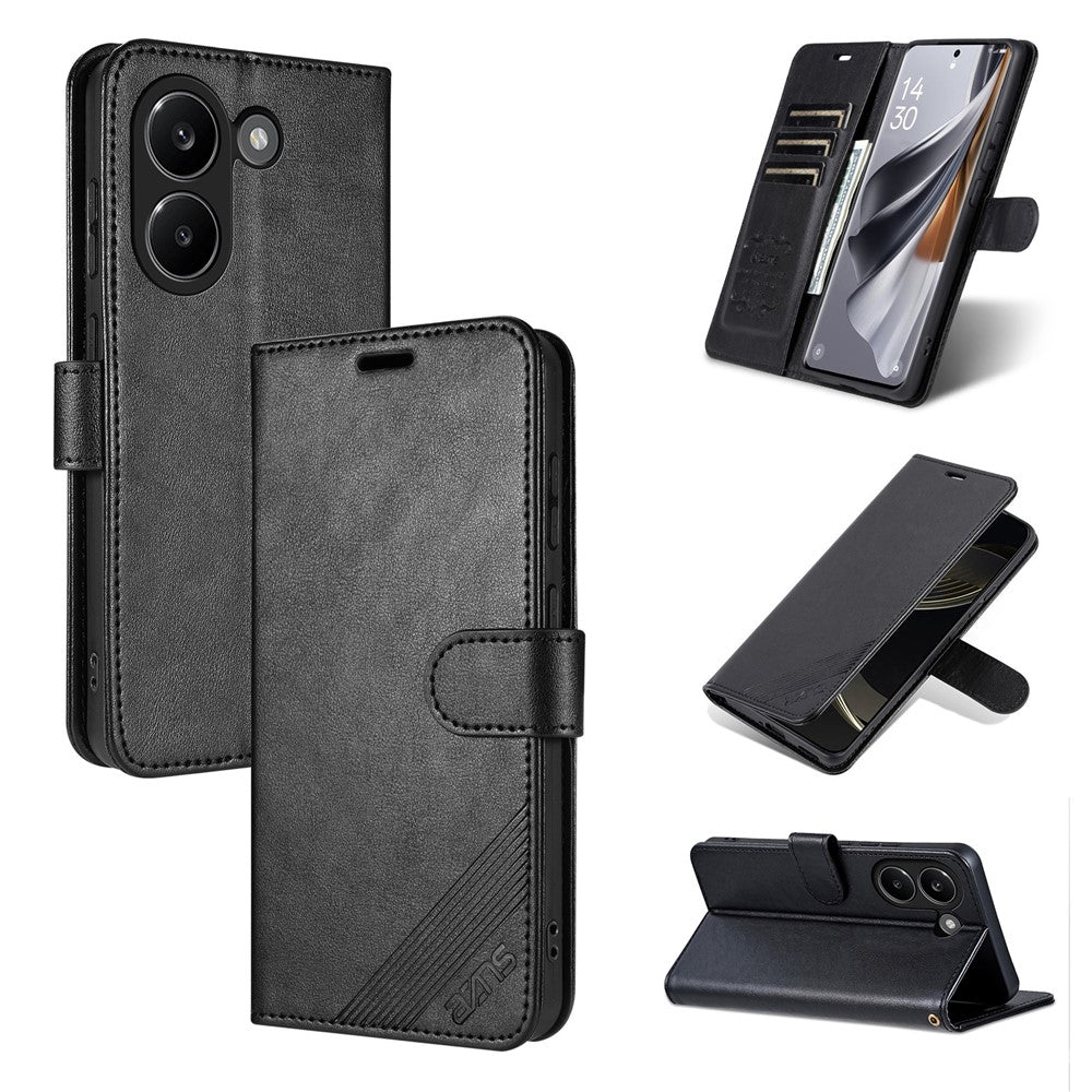 AZNS For Xiaomi Poco X8 Pro 5G / Redmi Turbo 5 5G Case Anti-Scratch PU Leather Stand Wallet Phone Cover
