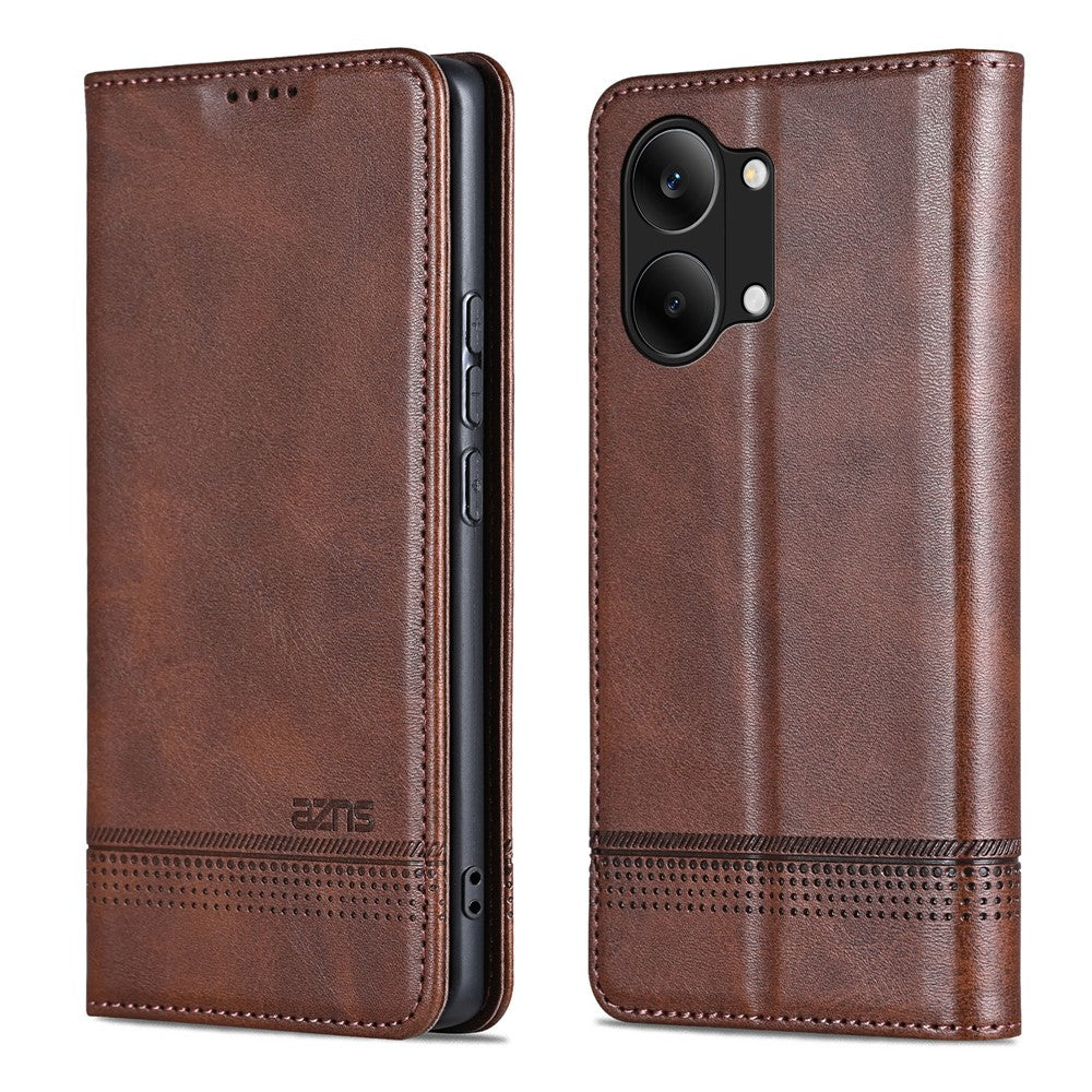 AZNS For Xiaomi Poco X8 Pro Max 5G / Redmi Turbo 5 Max 5G Case Cowhide Texture PU Leather Wallet Phone Cover