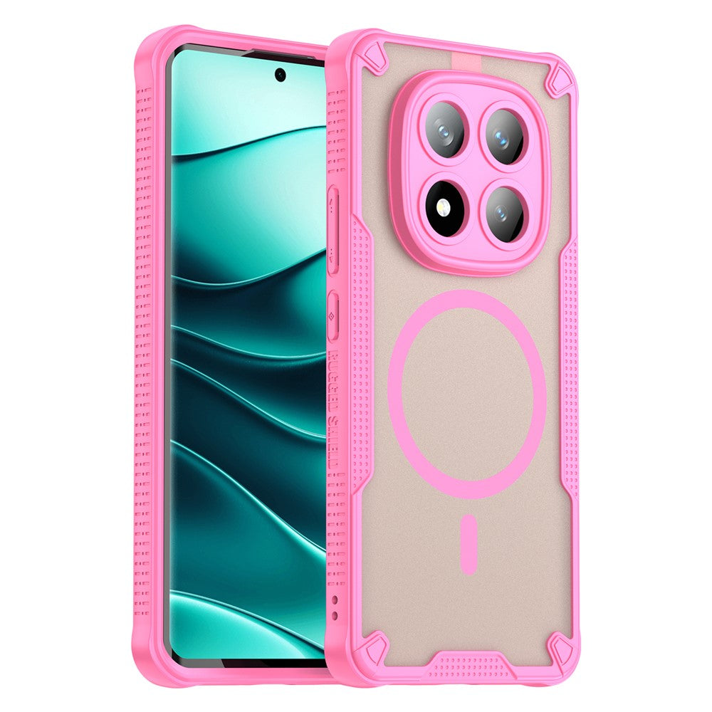 For Xiaomi Redmi Note 14 Pro 5G  /  Poco X7 5G Magnetic Case TPU + PC Phone Back Cover