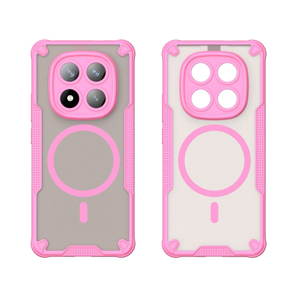 For Xiaomi Redmi Note 14 Pro 5G  /  Poco X7 5G Magnetic Case TPU + PC Phone Back Cover