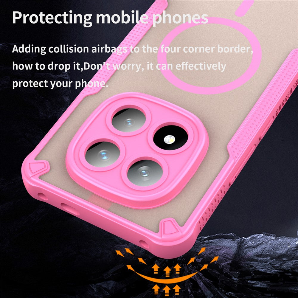 For Xiaomi Redmi Note 14 Pro 5G  /  Poco X7 5G Magnetic Case TPU + PC Phone Back Cover