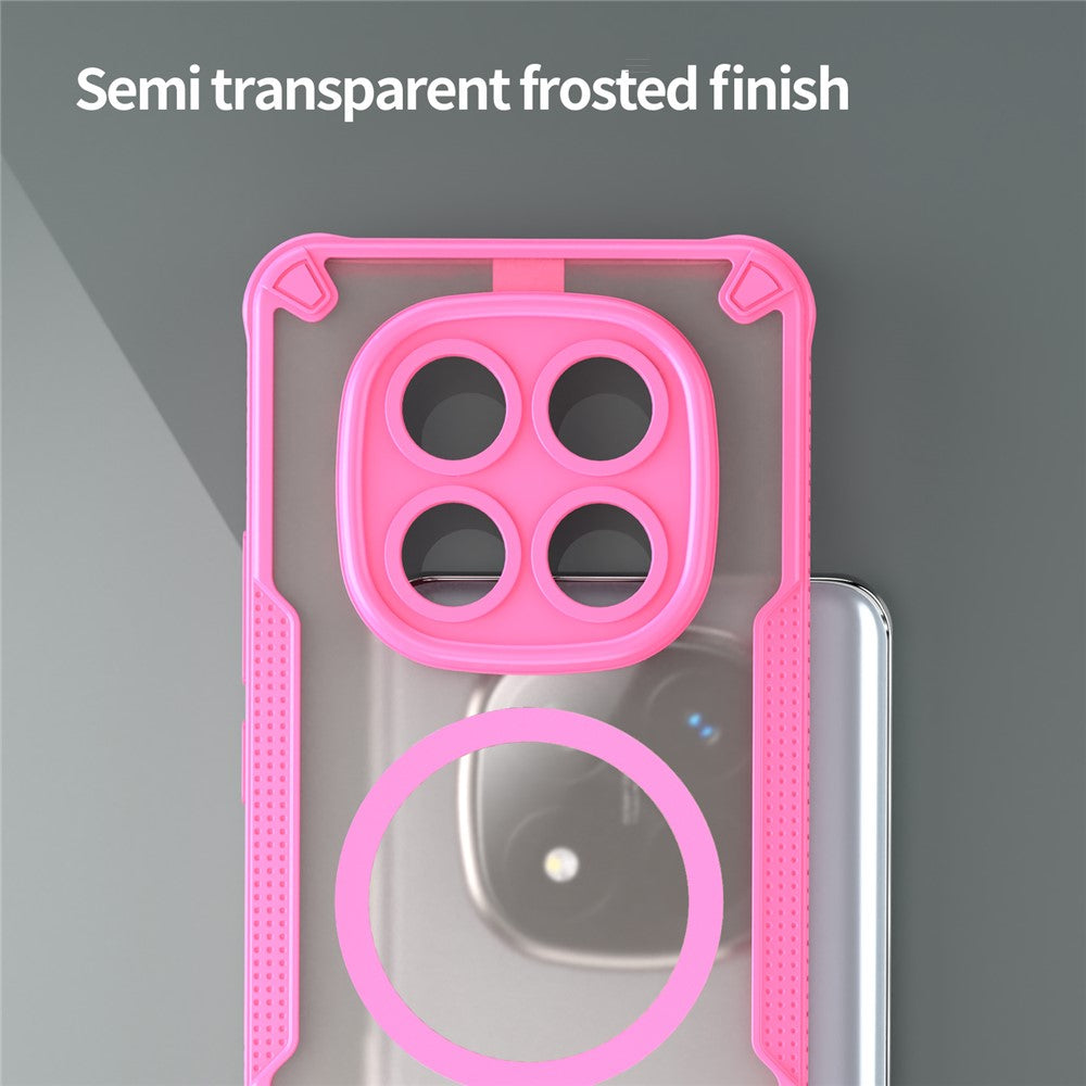 For Xiaomi Redmi Note 14 Pro 5G  /  Poco X7 5G Magnetic Case TPU + PC Phone Back Cover