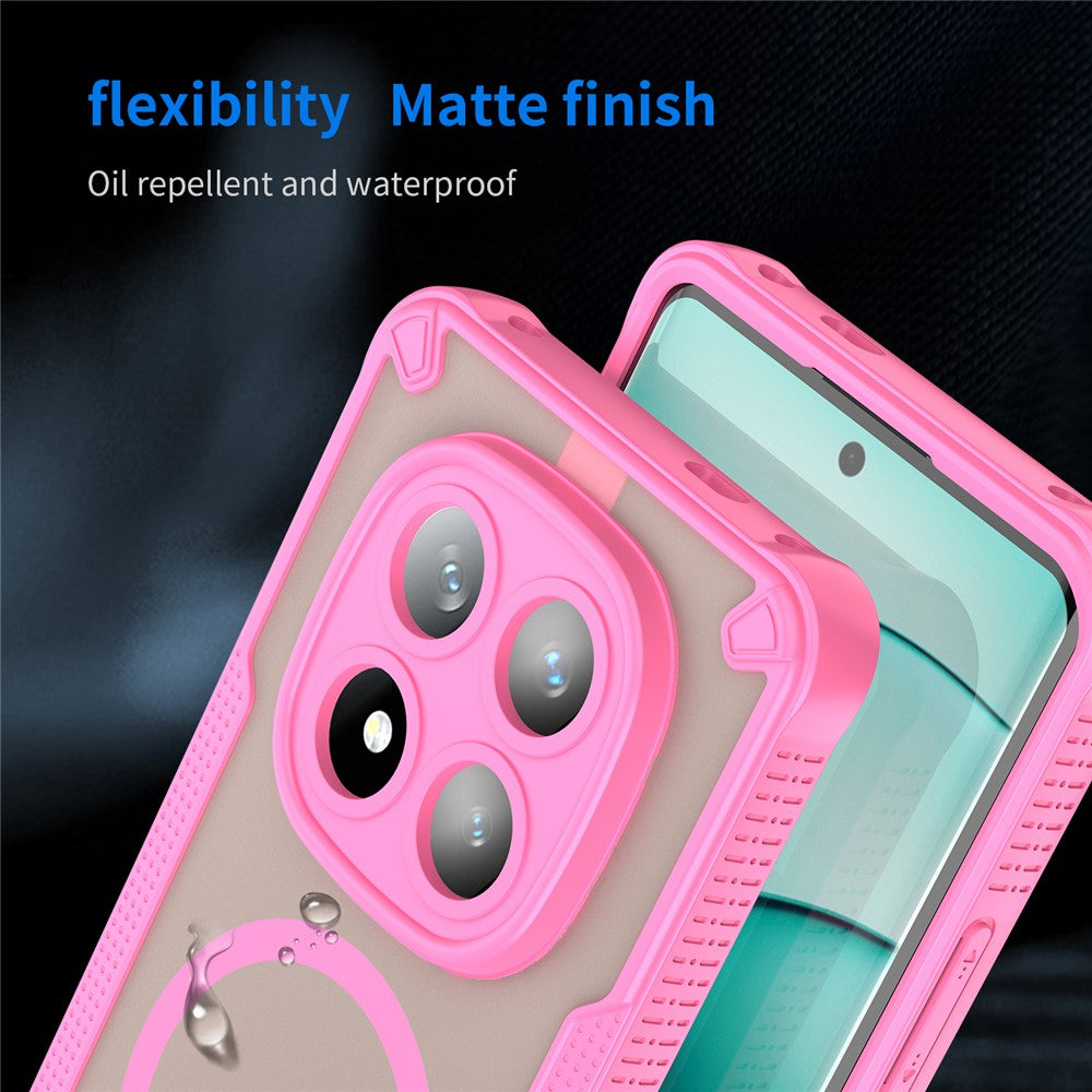 For Xiaomi Redmi Note 14 Pro 5G  /  Poco X7 5G Magnetic Case TPU + PC Phone Back Cover
