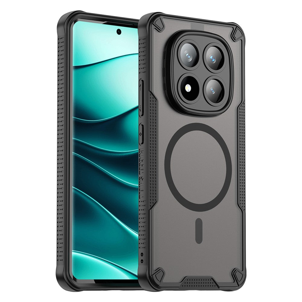 For Xiaomi Redmi Note 14 Pro 5G  /  Poco X7 5G Magnetic Case TPU + PC Phone Back Cover