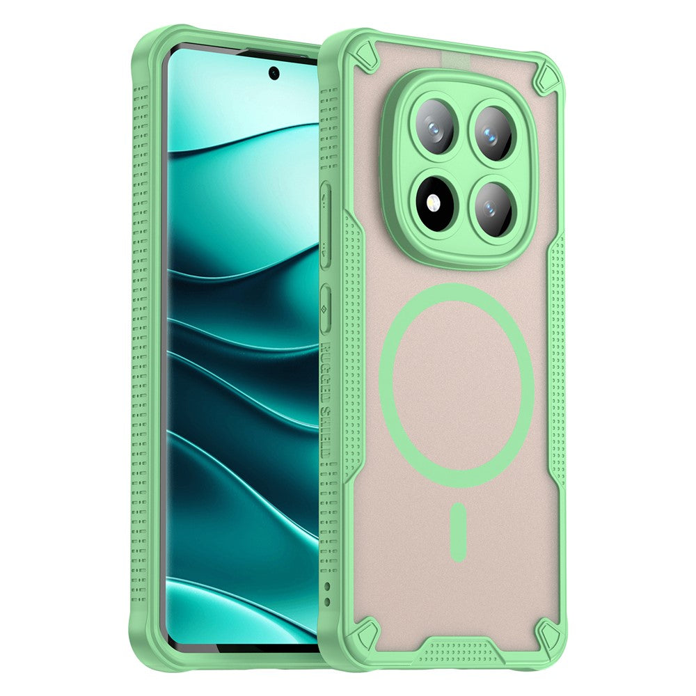 For Xiaomi Redmi Note 14 Pro 5G  /  Poco X7 5G Magnetic Case TPU + PC Phone Back Cover