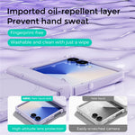 ABEEL För Samsung Galaxy Z Flip6 5G Magnetiskt Skal Gångjärnsskyddande Skin Touch Flytande Silikon Stötsäkert mobilskal