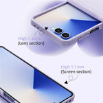 ABEEL För Samsung Galaxy Z Flip6 5G Magnetiskt Skal Gångjärnsskyddande Skin Touch Flytande Silikon Stötsäkert mobilskal