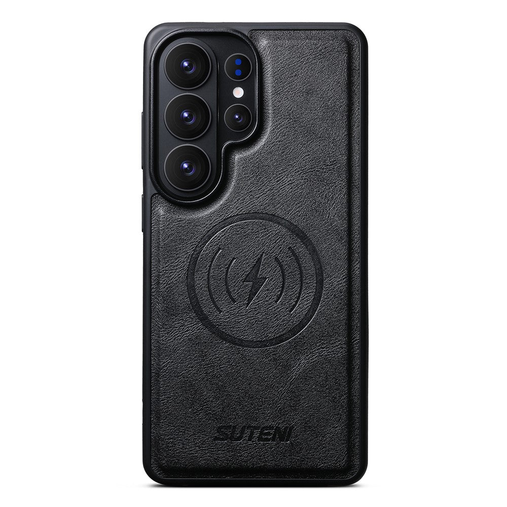 SUTENI Q-06 cover til Samsung Galaxy S26 Ultra med farveblokke og magnetisk aftageligt lædercover