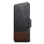 SUTENI Q-06 cover til Samsung Galaxy S26 Ultra med farveblokke og magnetisk aftageligt lædercover