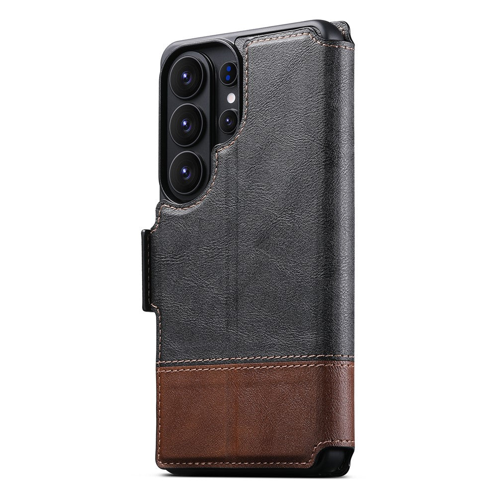 SUTENI Q-06 cover til Samsung Galaxy S26 Ultra med farveblokke og magnetisk aftageligt lædercover