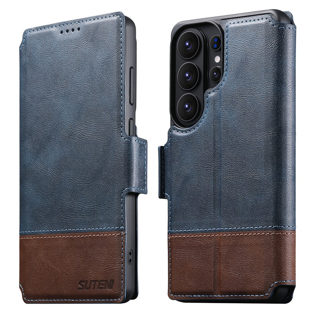 SUTENI Q-06 cover til Samsung Galaxy S26 Ultra med farveblokke og magnetisk aftageligt lædercover