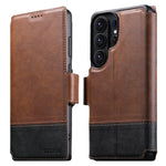 SUTENI Q-06 cover til Samsung Galaxy S26 Ultra med farveblokke og magnetisk aftageligt lædercover