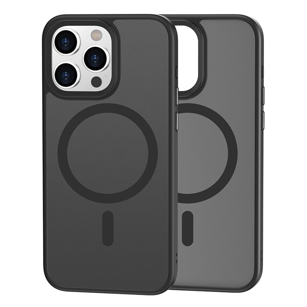 For iPhone 13 Pro Magnetic Case TPU + PC Rubberized Finish Phone Cover