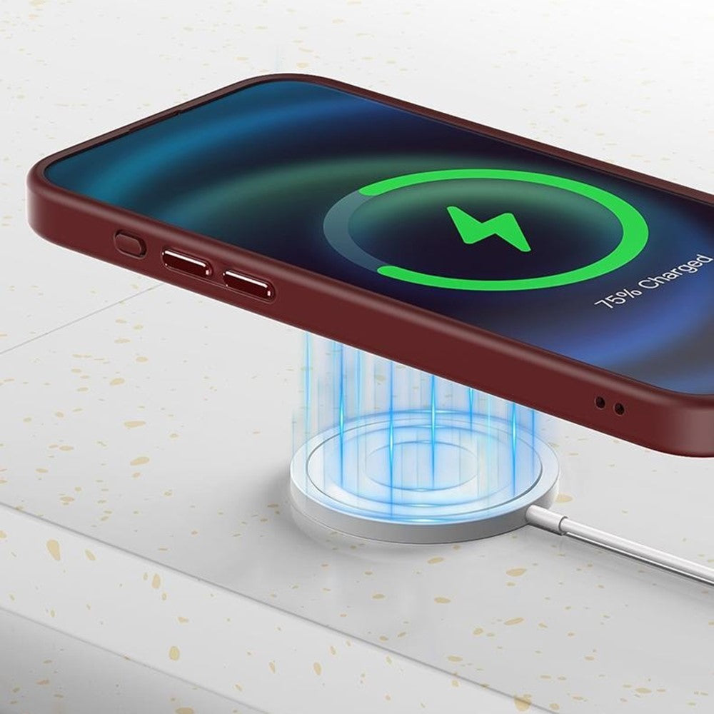For iPhone 13 Pro Magnetic Case TPU + PC Rubberized Finish Phone Cover