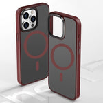 For iPhone 13 Pro Magnetic Case TPU + PC Rubberized Finish Phone Cover