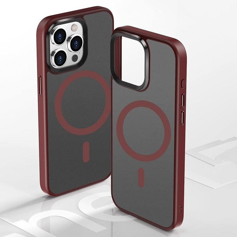 For iPhone 13 Pro Magnetic Case TPU + PC Rubberized Finish Phone Cover